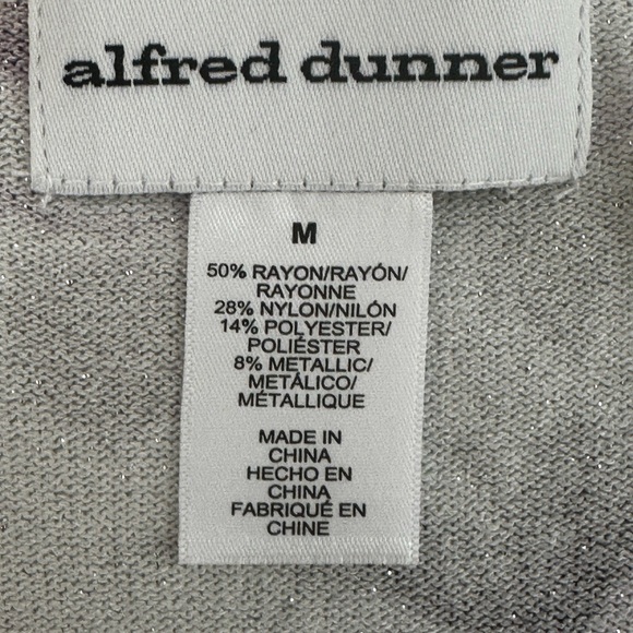 Women’s Floral Glitter Knit Top with Embellished Neckline - Purple/Gray - Picture 8 of 16